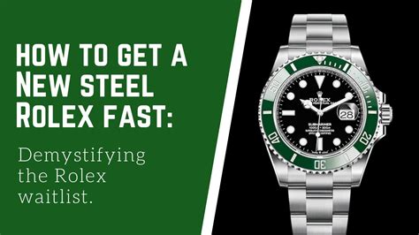 liste attesa rolex|steel Rolex wait list.